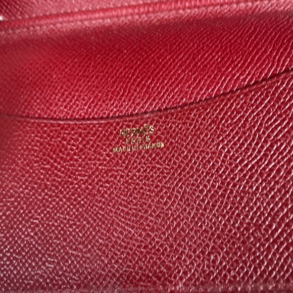 Hermès classic maroon Courchevel Agenda Cover - Picture 4 of 5